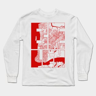 Belem, Brazil City Map Typography - Oriental Long Sleeve T-Shirt